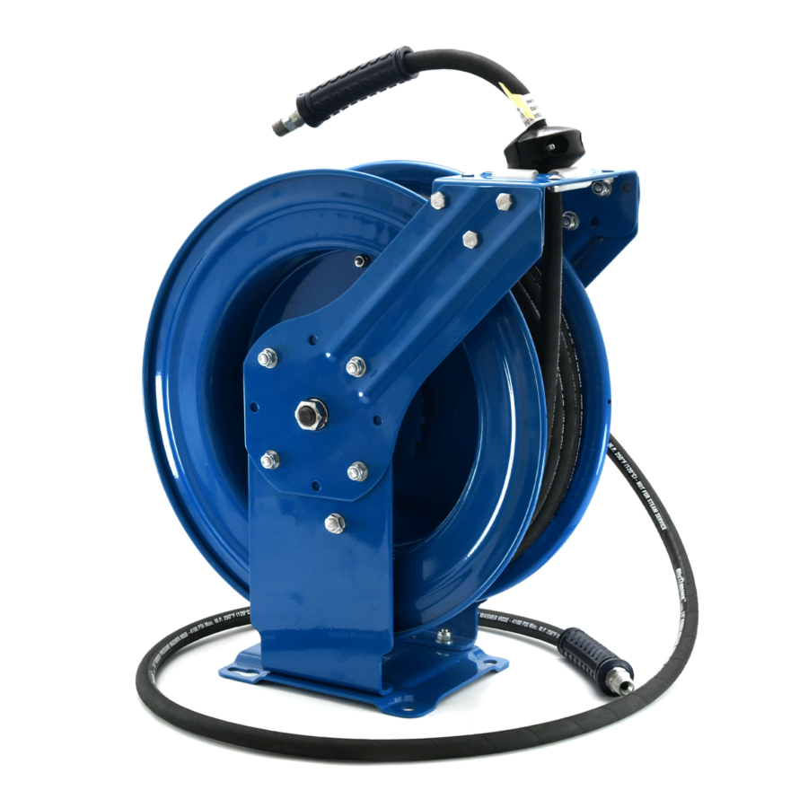 RECTRACTABLE PRESSURE WASHER HOSE REEL